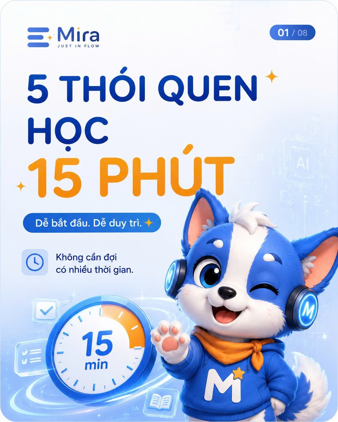 5 thói quen học 15 phút: dễ bắt đầu, dễ duy trì